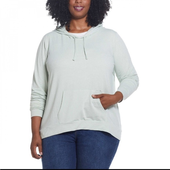 NWT Weatherproof Vintage Gingham Hoodie Size:L - Picture 5 of 13